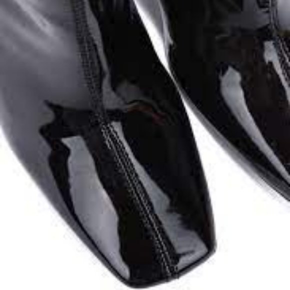 NWT CAPE ROBBIN BELINDA BLOCK HEEL SQUARE TOE BLACK ANKLE BOOTS 5.5 & 8 - Picture 4 of 11